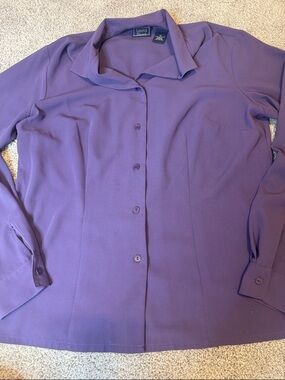 Laura Scott Vintage Purple Blouse